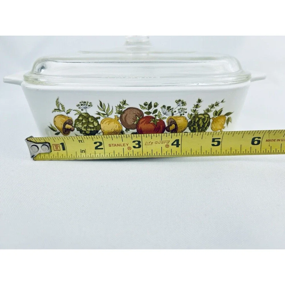 Corning Ware Spice O'‎ Life L'Echalote 1 Quart Dish Lid Rare Stamp